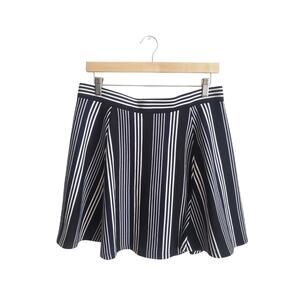 Divided H&M Striped Mini Skirt Blue/White Size Large